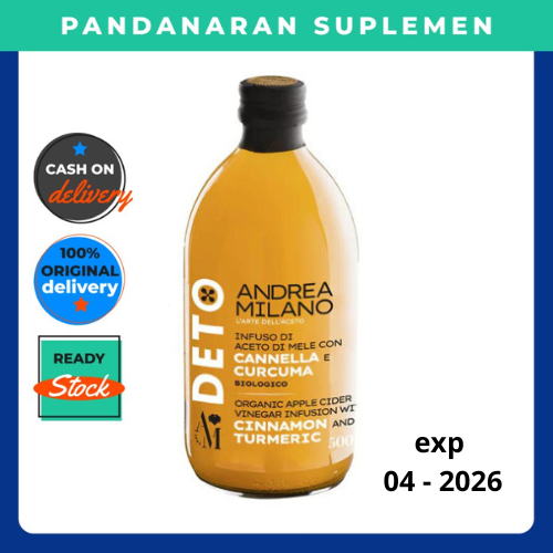 

Cuka Apel with Cinnamon and Turmeric Andrea Milano Organic Apple Cider Vinegar dengan Kayu manis dan Kunyit 500 ml