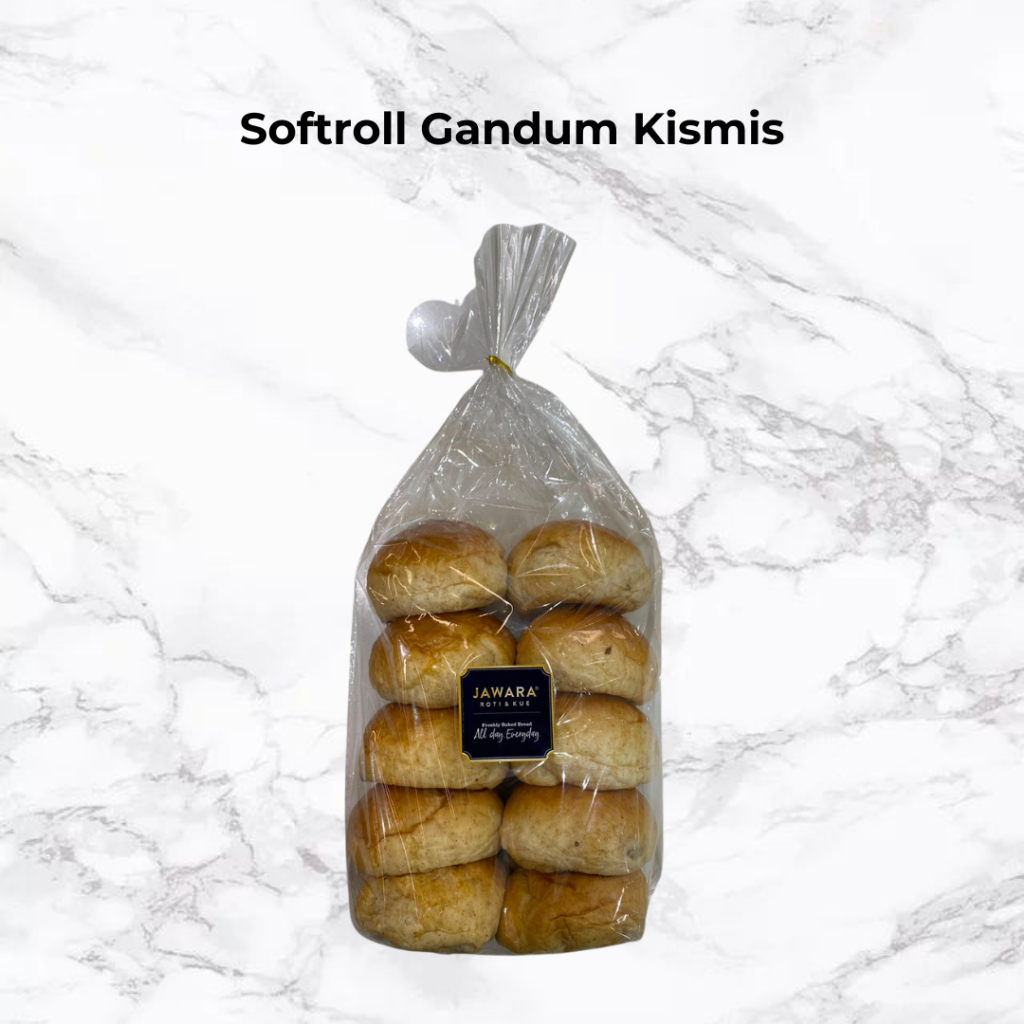 

Jawara Roti & Kue - Soft Roll Gandum Kismis Halal / Roti Gandum Kismis / Wholemeal Raisin Bread