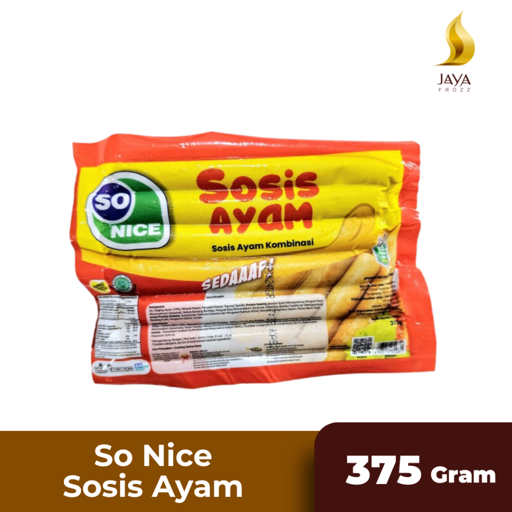 

SO NICE SOSIS AYAM UKURAN 375 GRAM