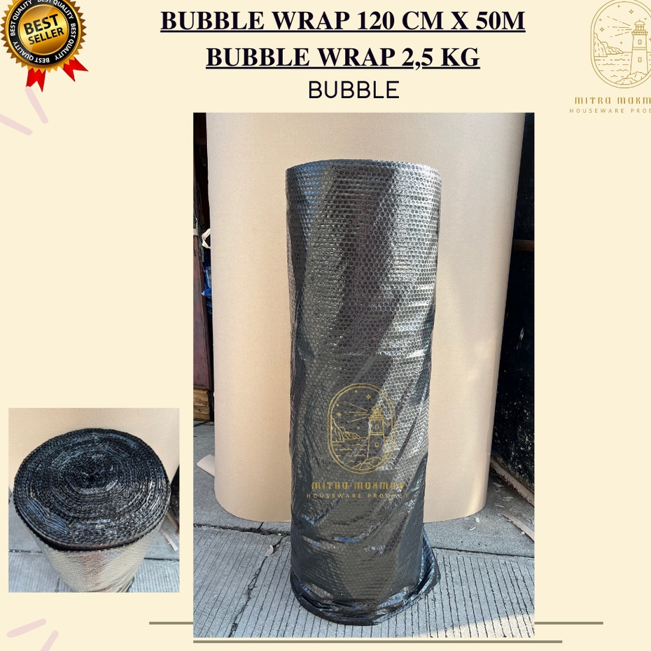 

[TERMURAH] BUBBLE WRAP TEBAL MURAH 2,4-2,5 KG / BUBBLE WRAP GULLUNGAN 50m X 125cm