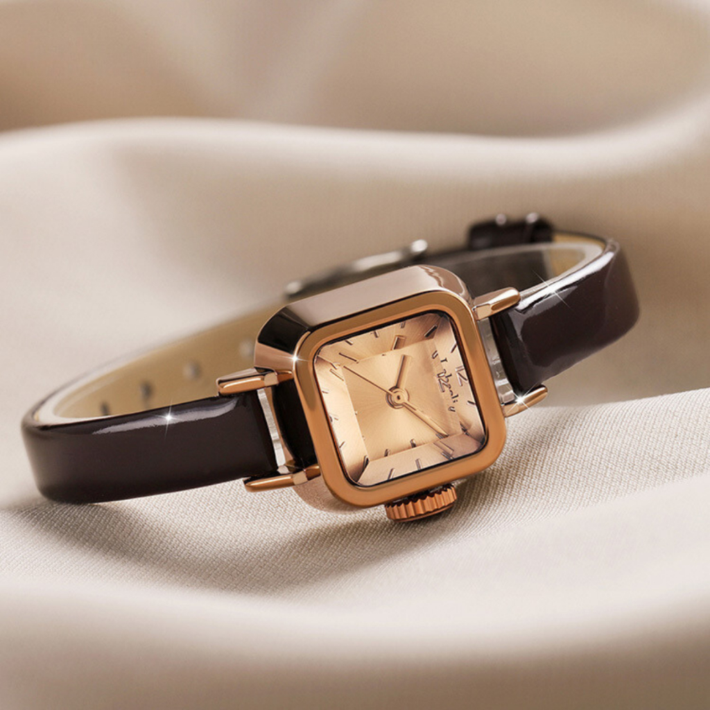 LB Jam Tangan Quartz Dial Kotak Kecil Casual Wanita