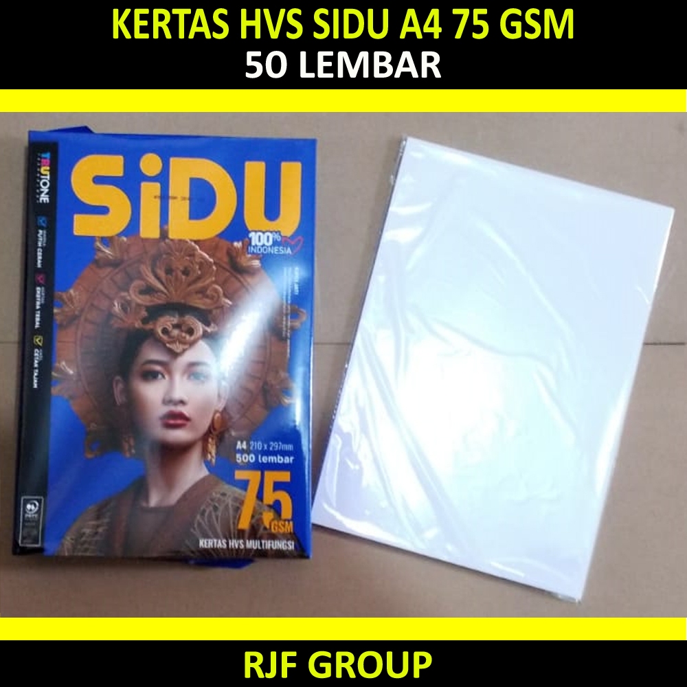 

KERTAS HVS SIDU A4 75 gsm 50 LEMBAR