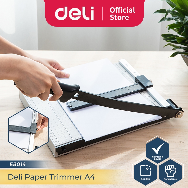 

Deli Paper Trimmer / Pemotong Kertas A4 Anti Slip Keperluan Kantor E8014