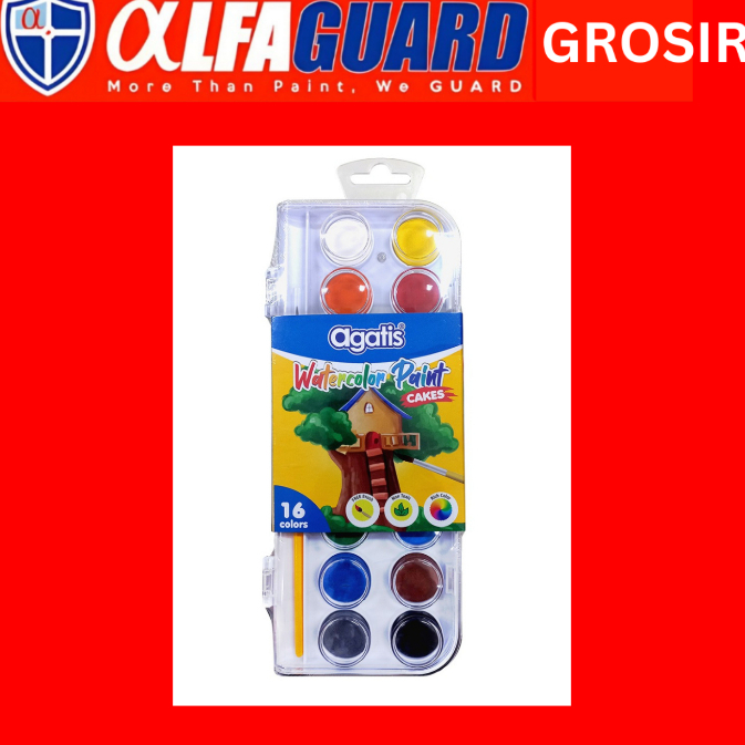 

Agatis Eco Watercolor Paint Cake 16/12 Warna / Cat Air 16/12 Warna