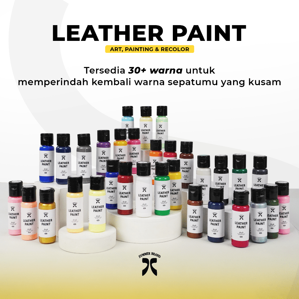 SVMMER SHOES CARE Cat Sepatu, Cat Tas Leather Paint Canvas Suede 20ml Sol Midsole Kulit Sintetis