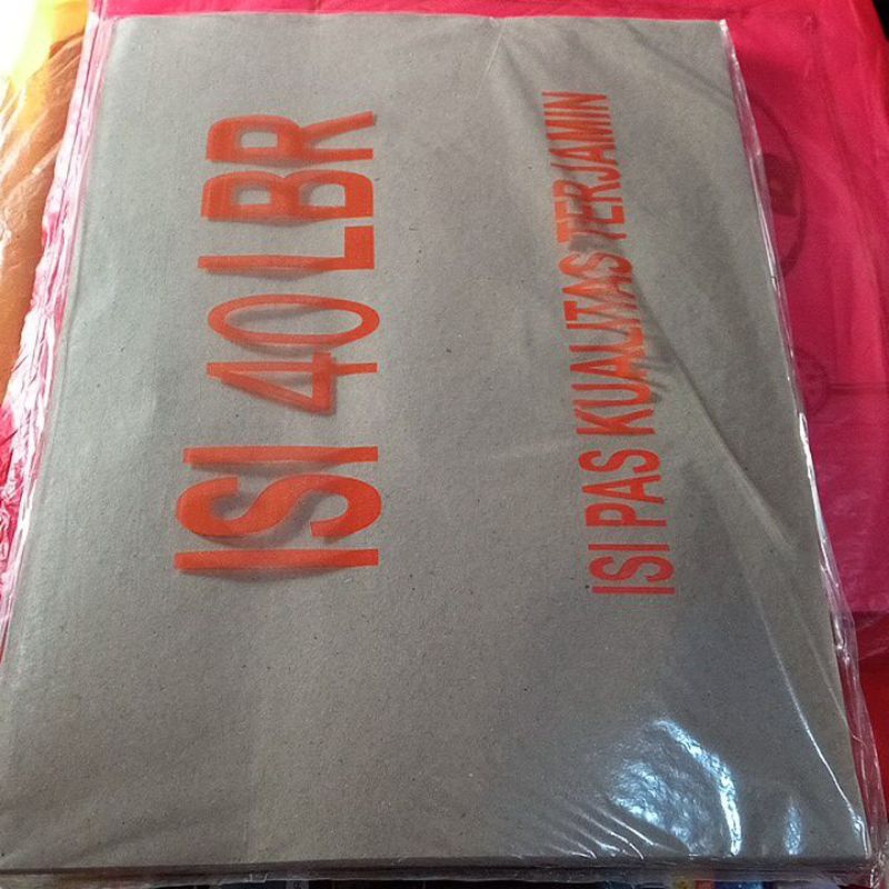

kertas bungkus isi 40 lembar