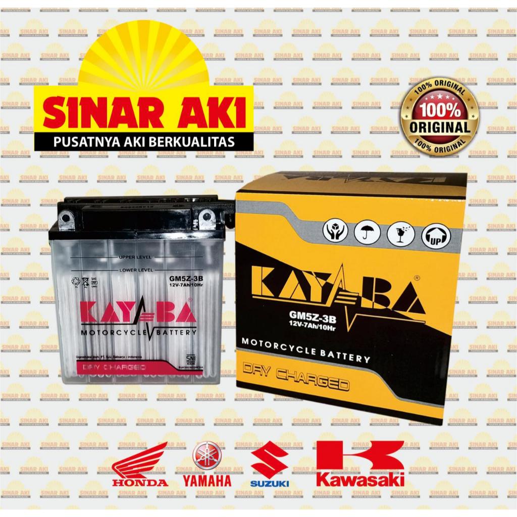 Aki Motor KAYABA GM5Z-3B Original DRY Motor LEGENDA VEGA SATRIA TITAN SUPRA GRAND PRIMA SMASH MIO - 