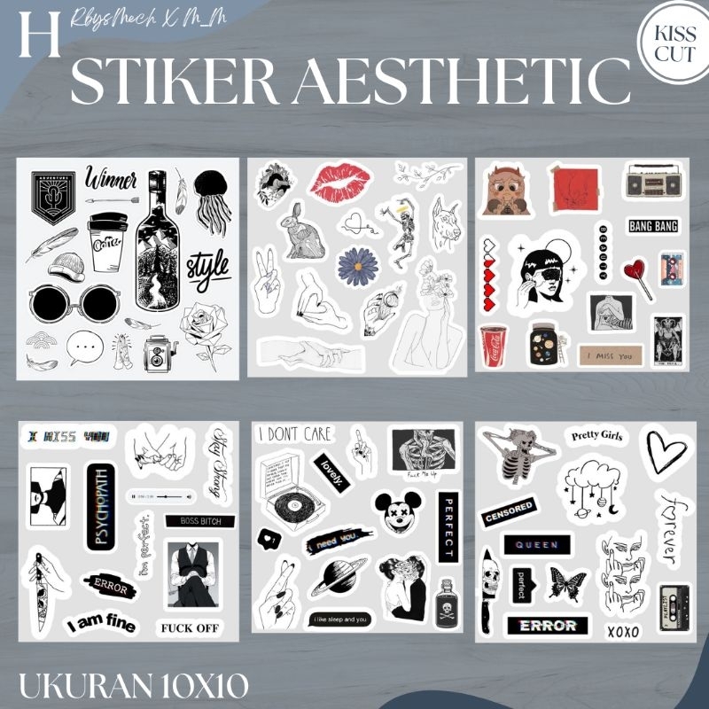 

[BISA COD]STIKER WHITE & BLACK TUMBLR//STIKER PACK