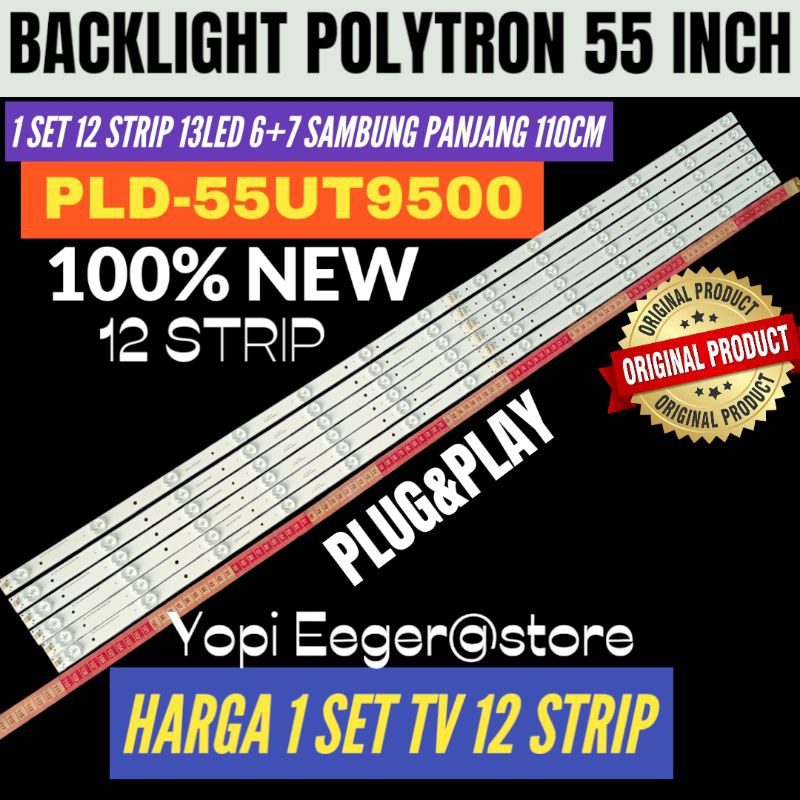 BACKLIGHT TV LED POLYTRON 55 INCH PLD-55UT9500 BACKLIGHT TV POLYTRON 55 INCH