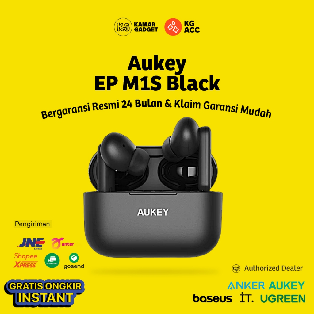 TWS Aukey EP-M1S Black - Original Resmi