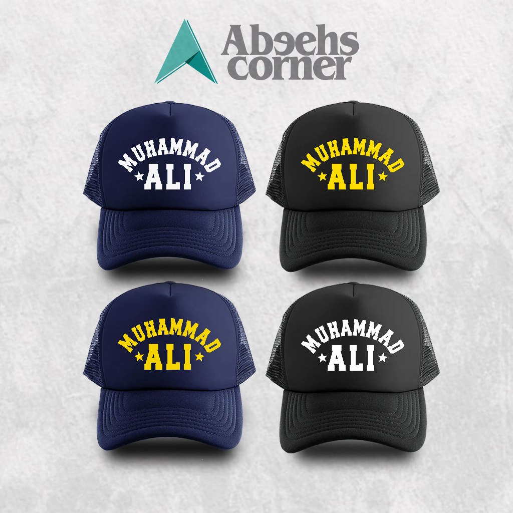 Topi Muhammad Ali - Topi Jaring Muhammad Ali - Topi Trucker jaring - Topi Boxing