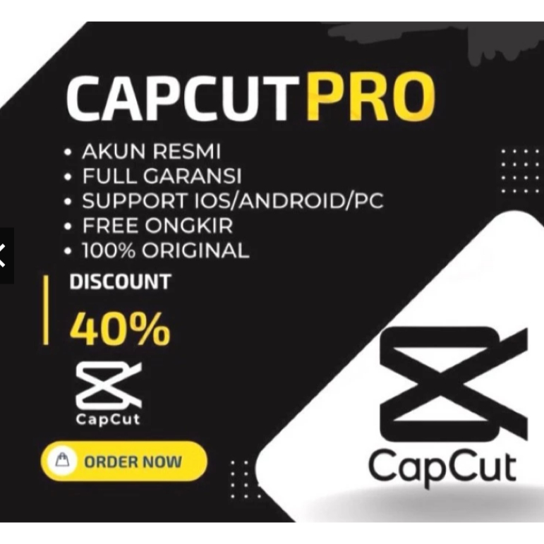 Capcut Pro 1 Tahun Full Garansi