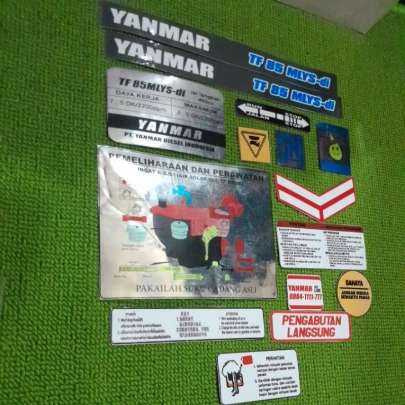 Tf85 Sticker Mesin Yanmar Tf 85 Stiker Yanmar Tf 85
