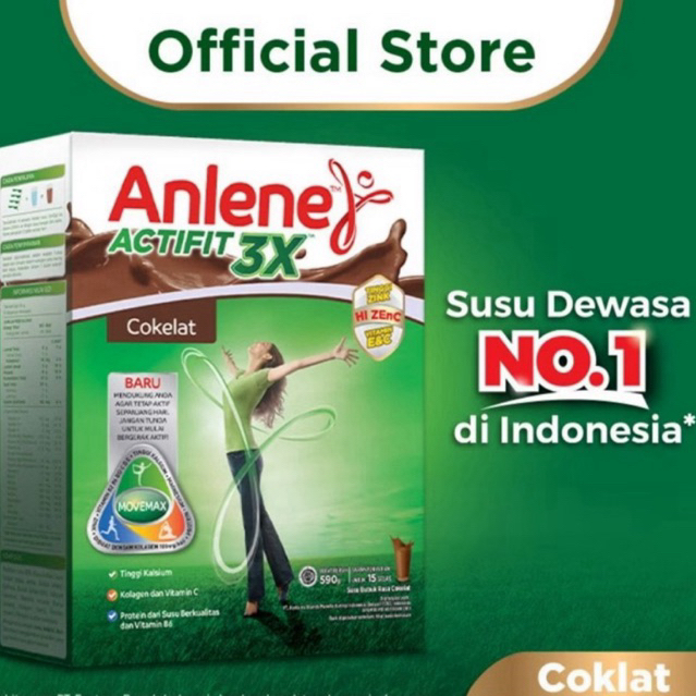 

ANLENE ACTIFIT SUSU DEWASA COKELAT/VANILLA/ORIGINAL 590gr EXP 2025