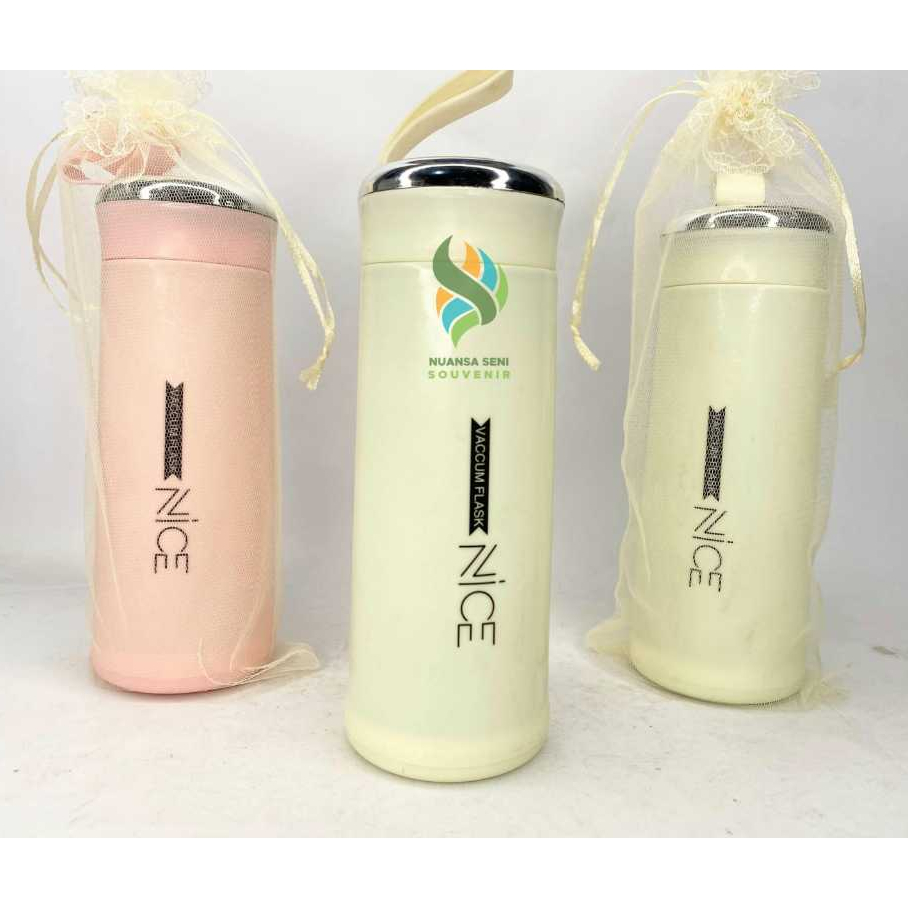 Botol Minum Kaca Nice Import 350ml Botol Nice Termos Beling Cute Gelas Aestetik Botol Anak