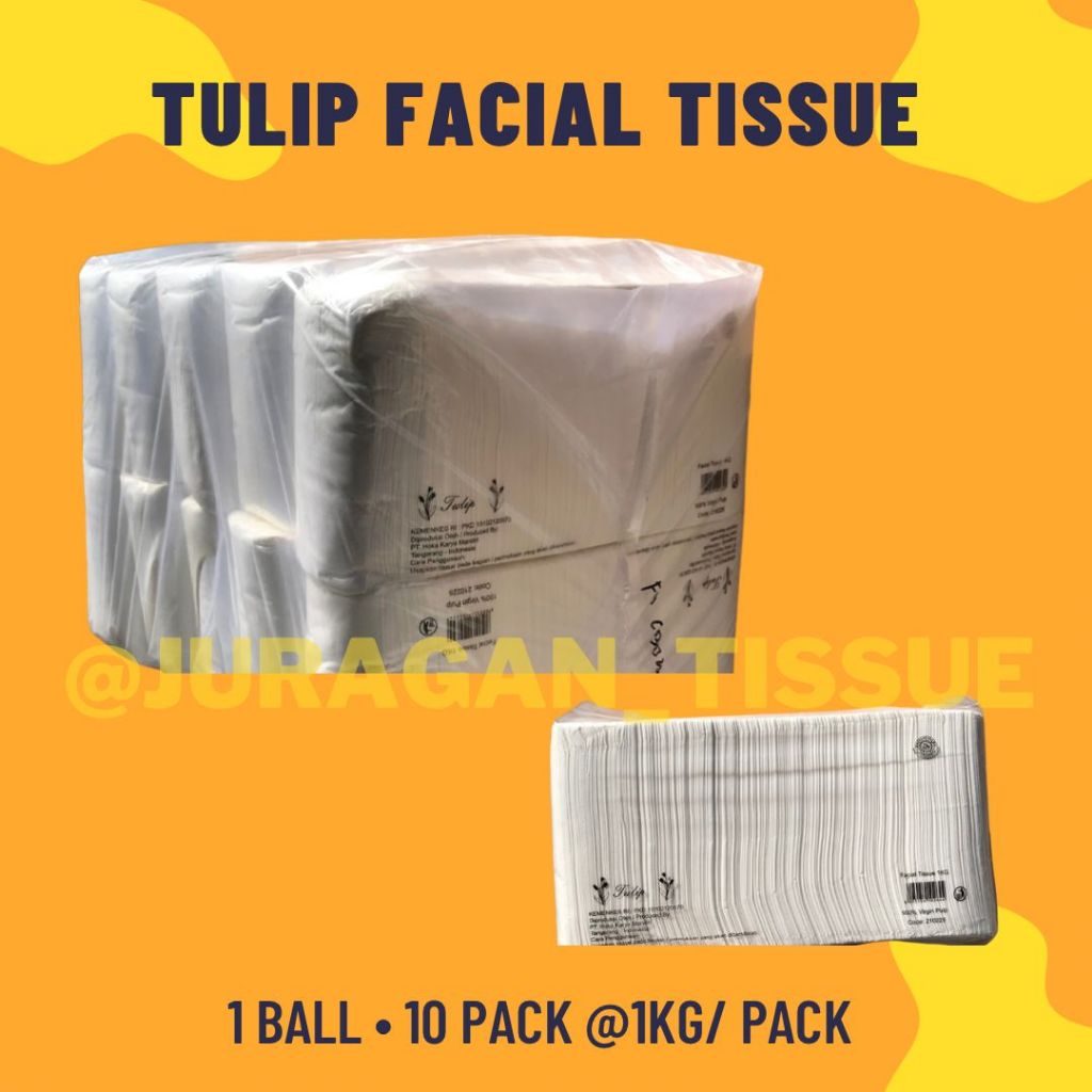 ( 1 Ball ) Tissue Tulip Facial Tissue 1 Kg / Tisu 1 Kg Tulip