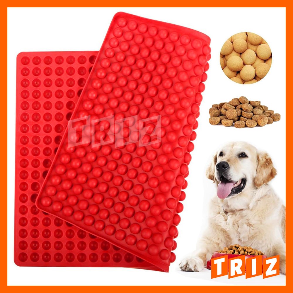 Cetakan Silikon Makanan Anjing Coklat Jelly Lingkaran Bulat , Silicone Mold Dog Treat Gummy Mini Rou