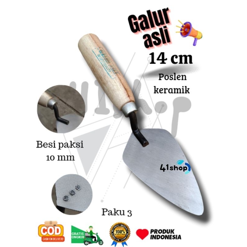 Sendok Cetok Semen 14 cm Galur Asli Poslen Keramik