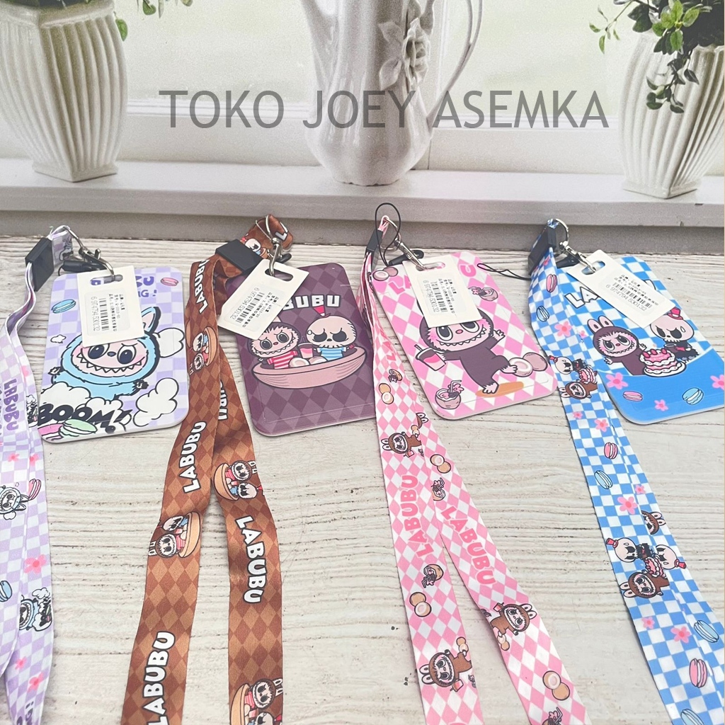 

LANYARD LABUBU ID CARD HOLDER TEMPAT KARTU KALUNG NAME TAG GANTUNGAN KARTU