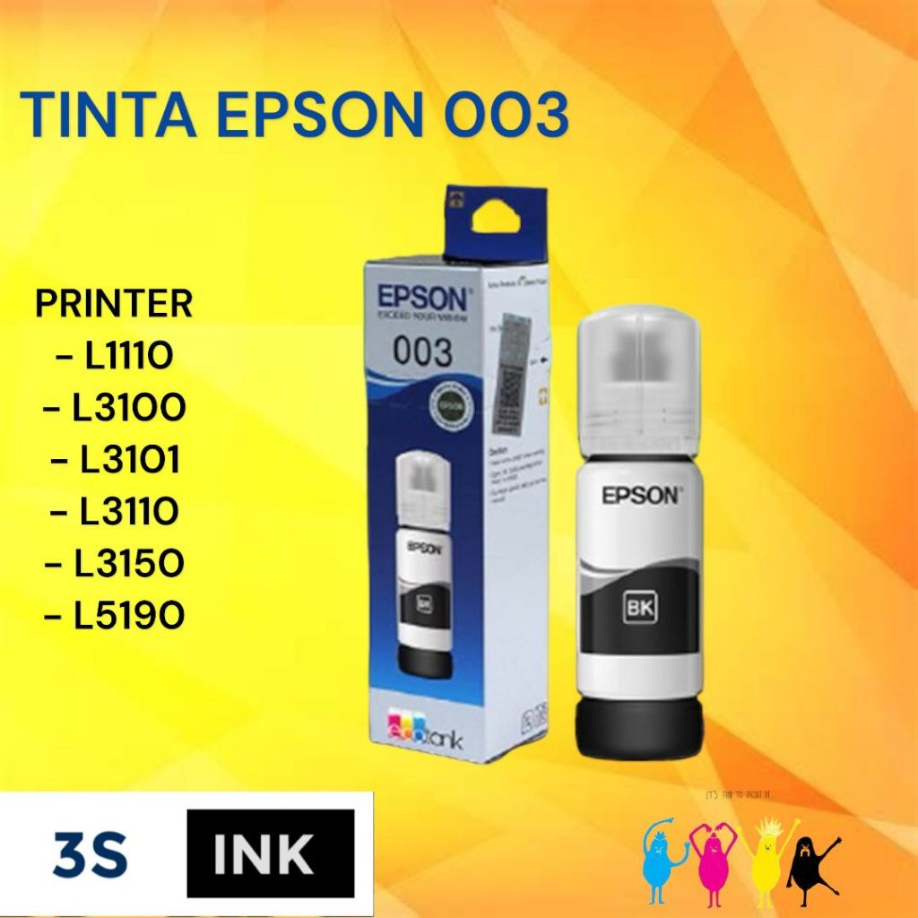 TINTA EPSON 003 HITAM ORIGINAL