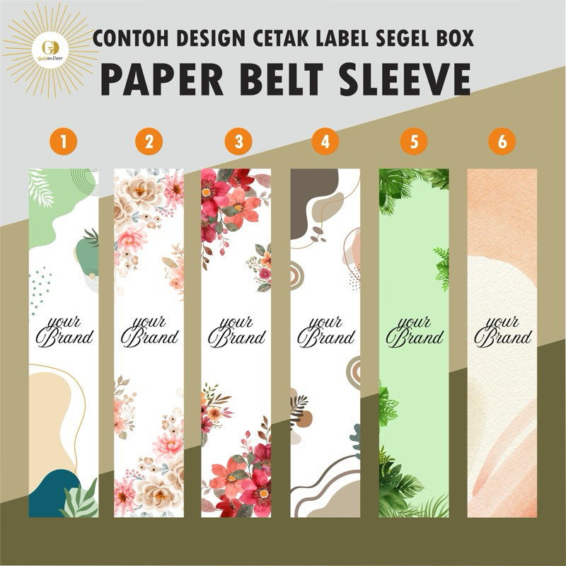 

Cetak Paper belt sleeve box kemasan | Packaging sleeve | Label Segel Box | Label pengikat nasi bento | Ulang tahun/ pernikahan