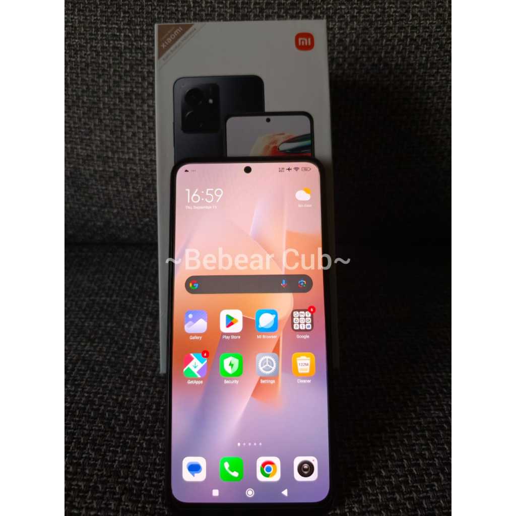 Xiaomi Redmi Note 12 4G 4GB / 128GB Warna Onyx Gray Hitam (HP Android Preloved Bekas Second) Smartph