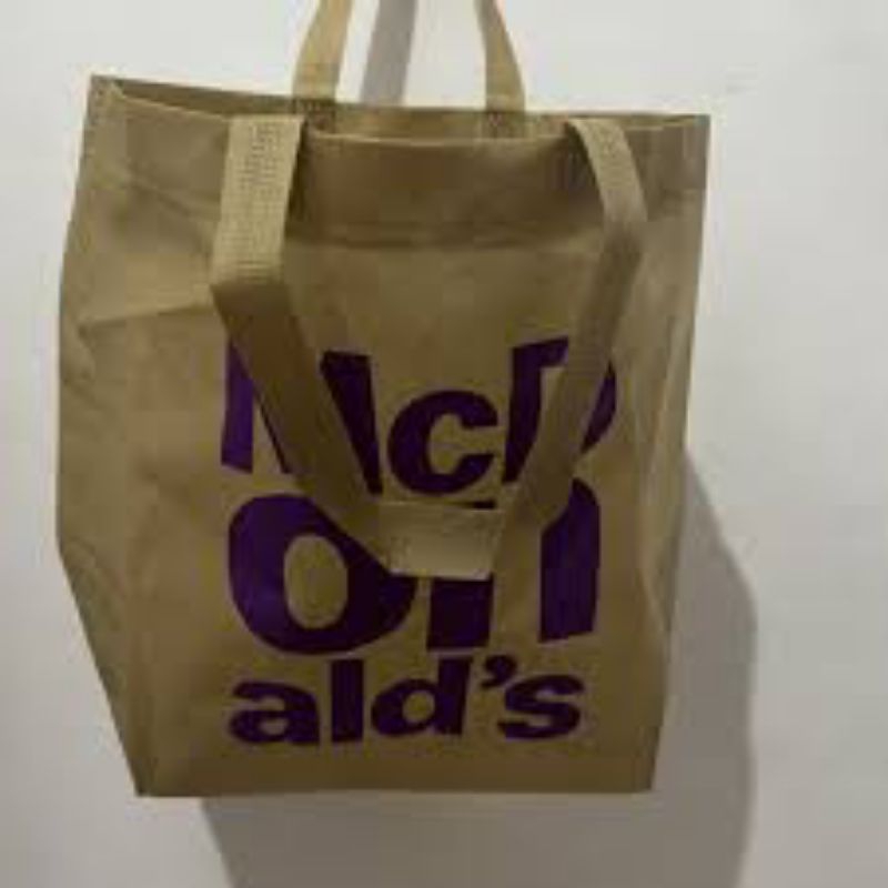 reusable shopping bag reusable spunbound McD Kantong McD Ungu Collectible Preloved Spunbound McDonal