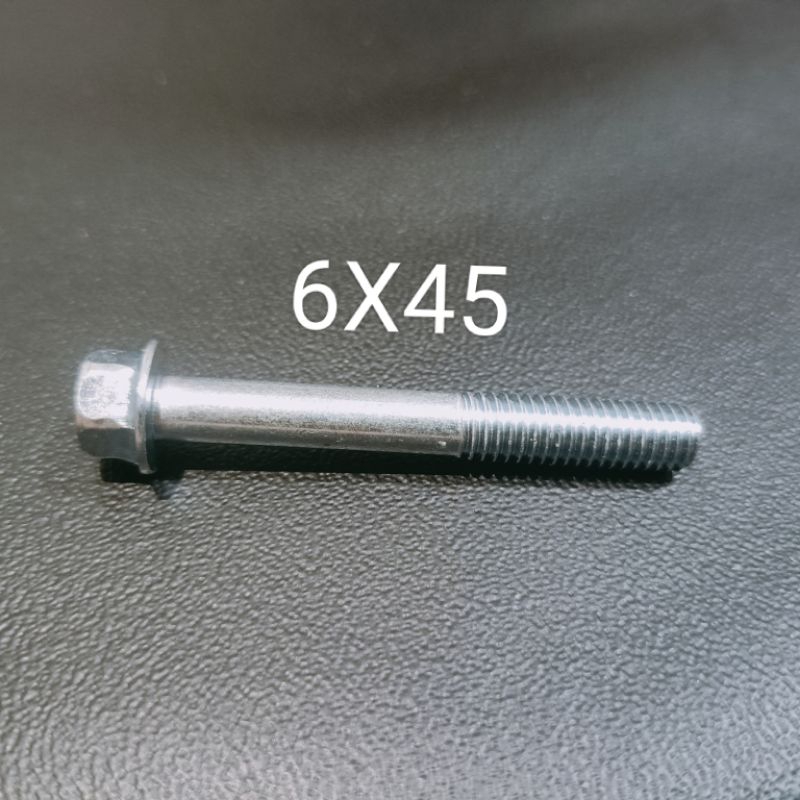 Baut Blok Mesin Flange Bolt 6x45 Kunci T8