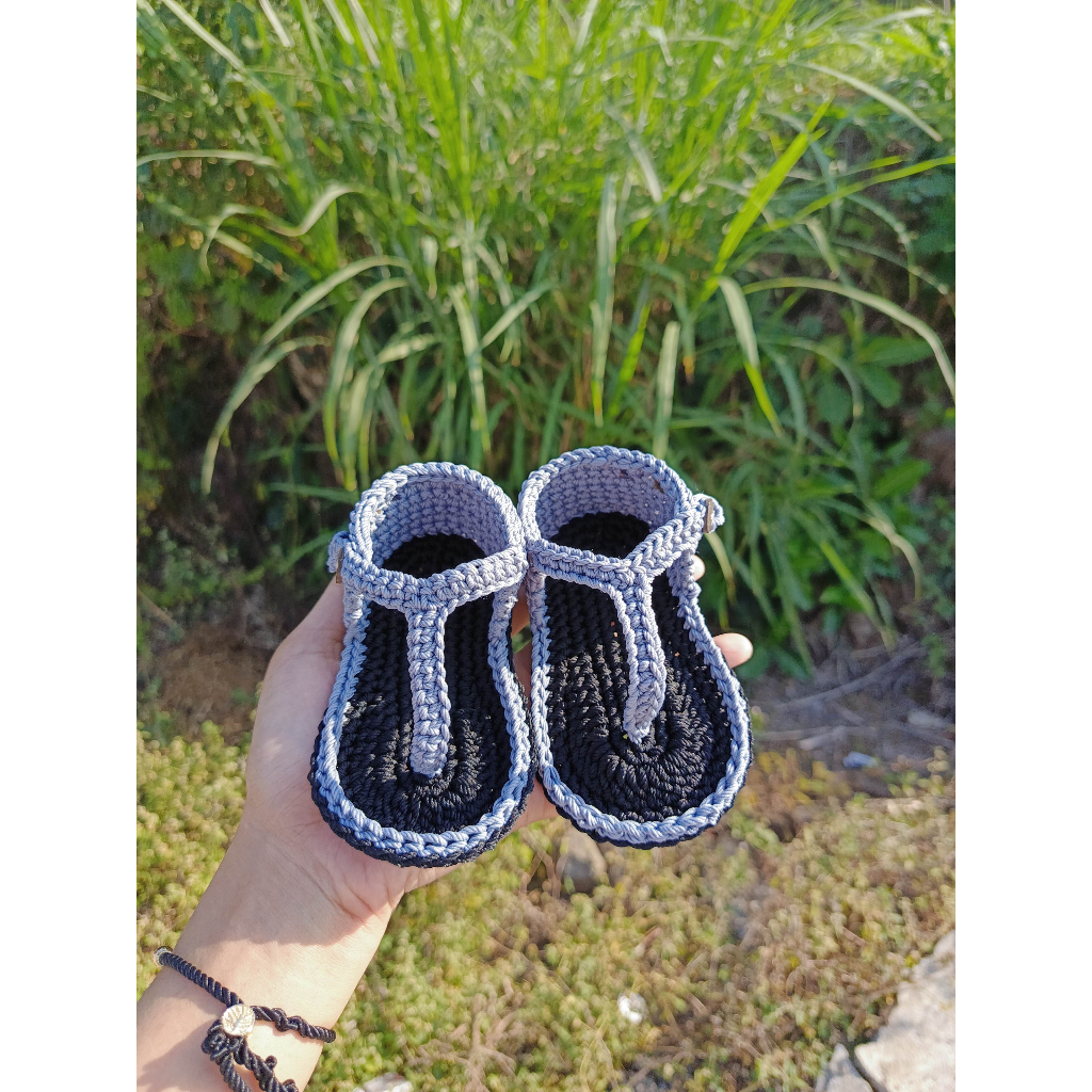Sepatu Sandal Rajut Bayi COWOK HANDMADE