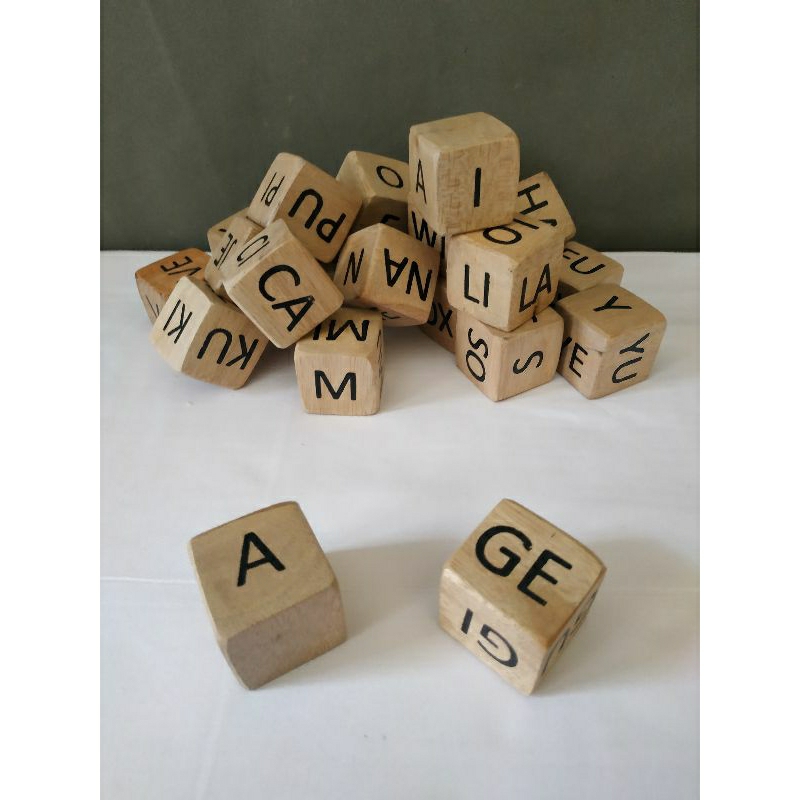 KUBUSKU SATUAN | KUBUS KAYU 3 CM | MAINAN ANAK SATUAN | MAINAN ANAK CUSTOM | MONTESORI | HAMPERS | B