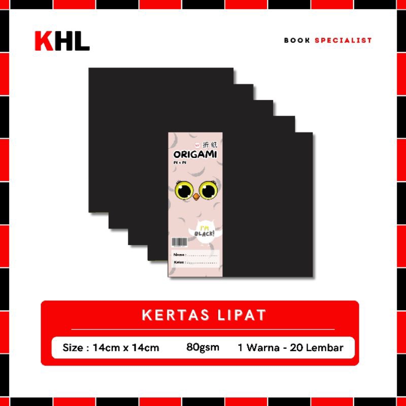 

KHL - Origami / Kertas Lipat Hitam Special Black Edition by 369