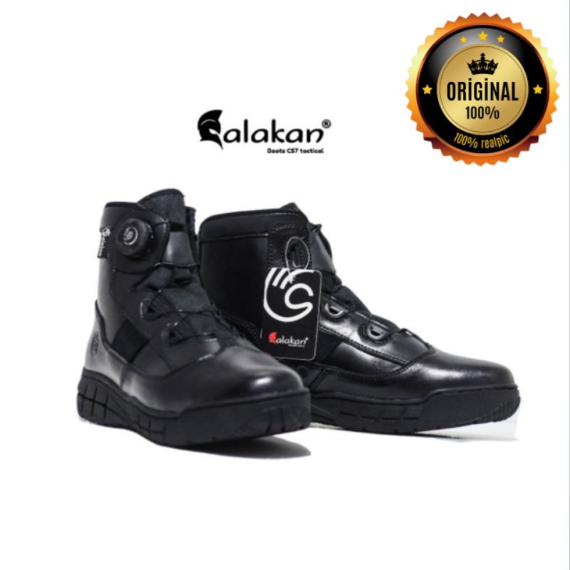 Sepatu PDL PDH tali putar samping,tinggi semata kaki Original CALAKAN