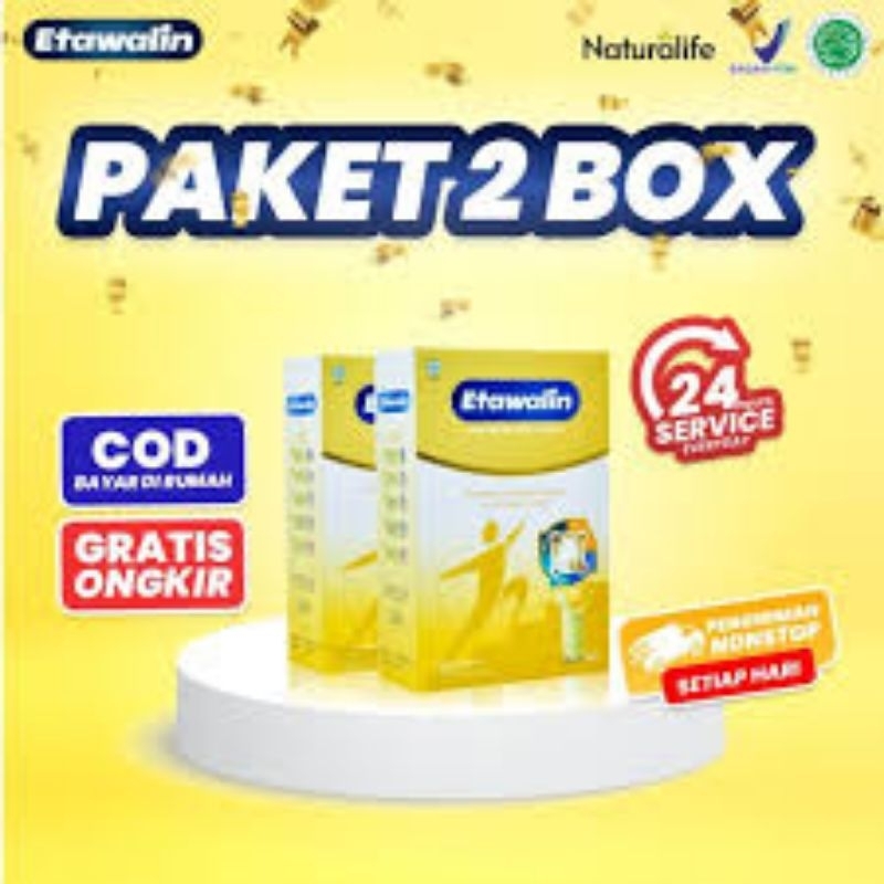 

PAKET 2 BOX SUSU ETAWALIN - Paket Sembuh Susu Sendi Atasi Radang Sendi Nyeri Tulang Cegah Osteoporosis Osteoartritis Pengeroposan Tulang Susu Kambing Etawa Kesehatan Susu Bubuk Murni Original Ettawa 100% Ori Susu Asam Urat Etawalin Platinum