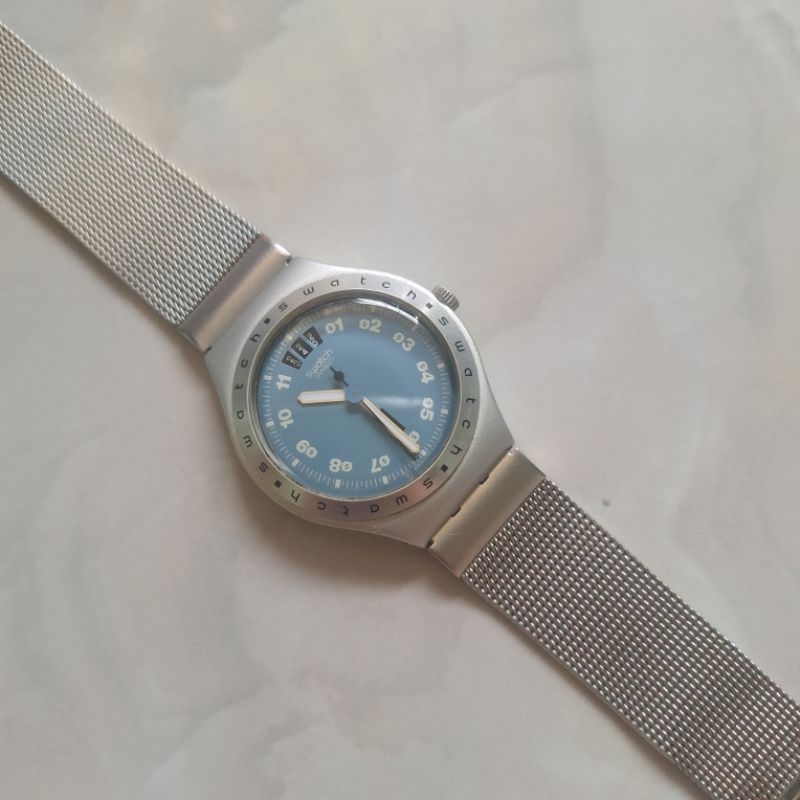 Swatch irony Alumunium Preloved Authentic Jam Tangan Pria