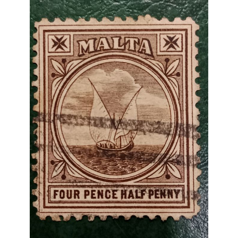 

Prangko Malta 4½ Penny New Daily stamps Tahun 1899 USED