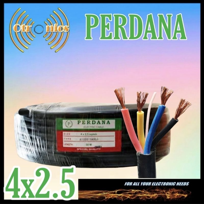 Kabel Audio Speaker 4x2.5 Perdana Kabel Serabut isi 4 Perdana Meteran