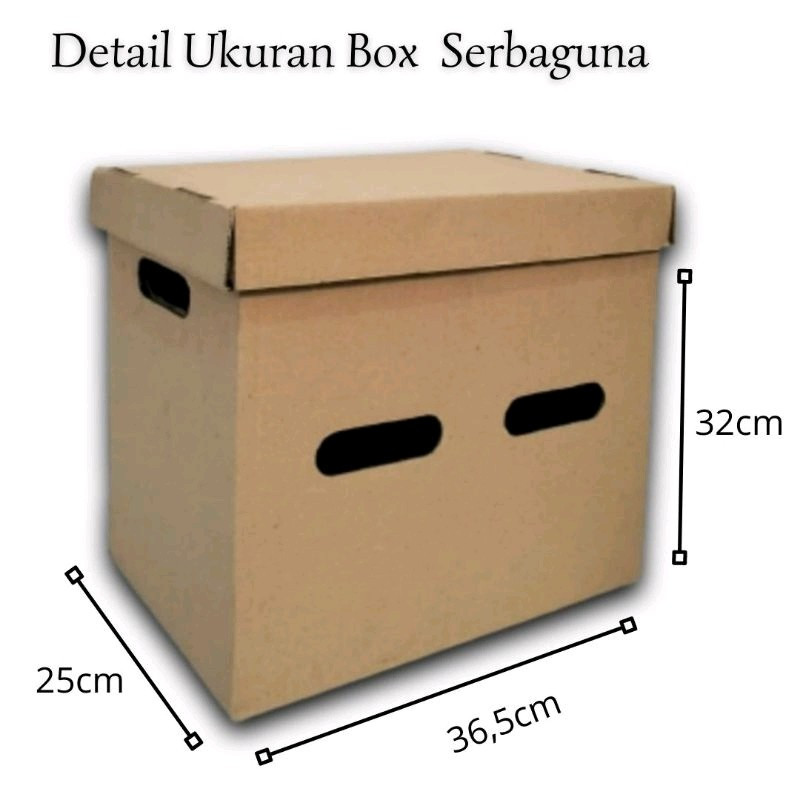

( 5 pcs ) box arsip file kardus arsip dokumen dus penyimpanan berkas cokelat polos ukuran 37x25x32 cm