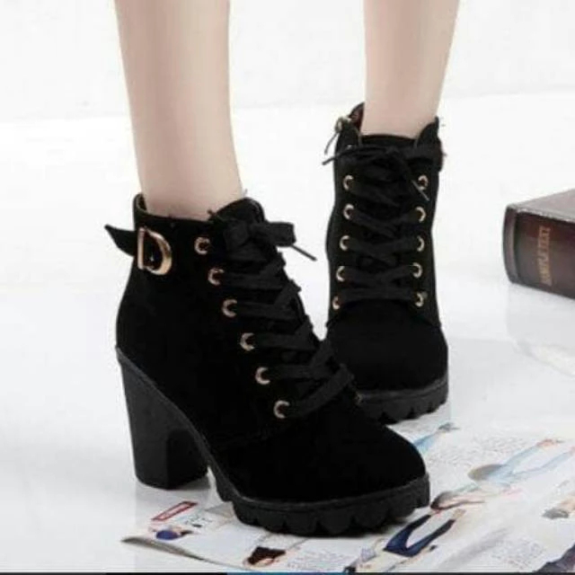 SEPATU BOOTS WANITA ZIPER YKS
