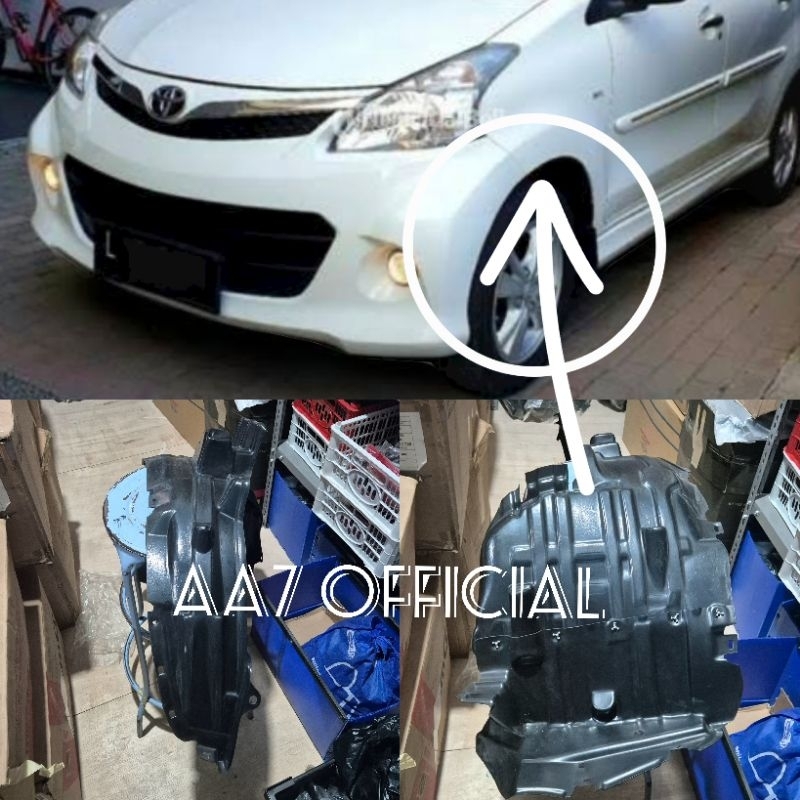 liner fender spakbor kolong atas roda depan avanza veloz 2012 2013 2014 2015