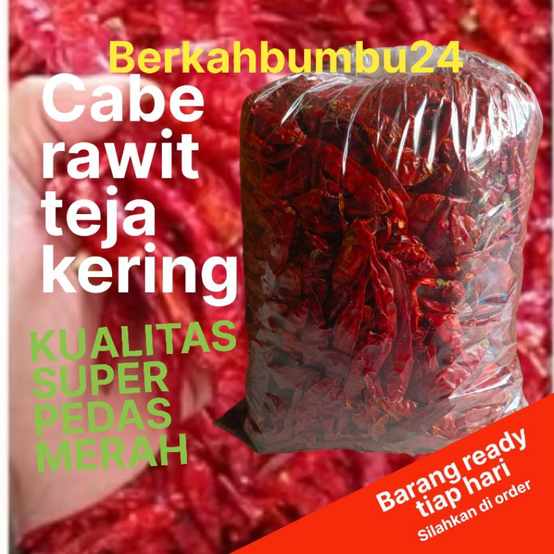 

kemasan ( 1.kg ) CABE RAWIT TEJA CAPLAK KERING KUALITAS SUPER PEDAS tanpa tangkai
