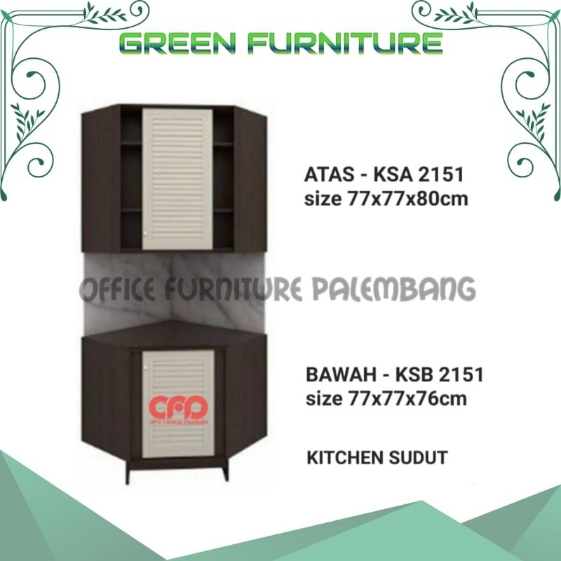 kitchen set graver KSA 2151 KSB 2151 lemari sudut dapur lemari rak piring