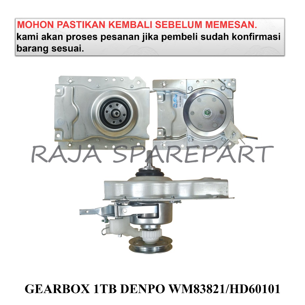 G1TD GEARBOX/GIRBOX MESIN CUCI/GEARBOX 1 TABUNG DENPOO WM83821/HD60101