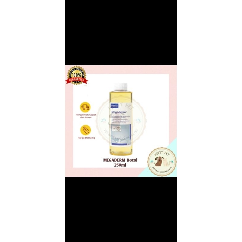 Virbac Megaderm 250ml Vitamin Bulu Anjing Kucing Vitamin Bulu Hewan Omega Skin and Coad Vitamine