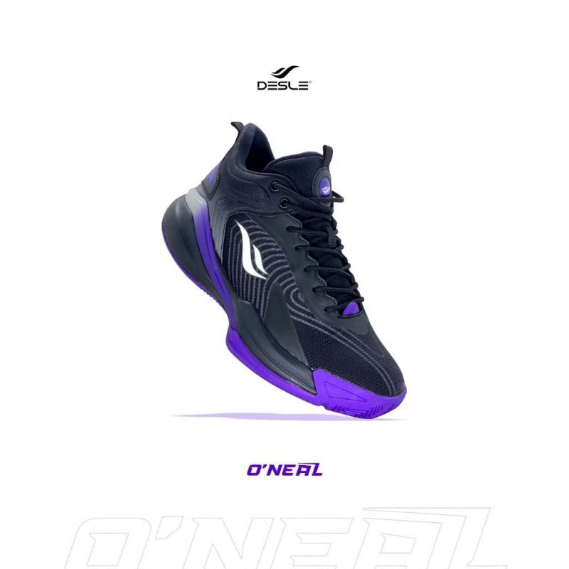 Desle Sepatu Basket O'neal hitam ungu