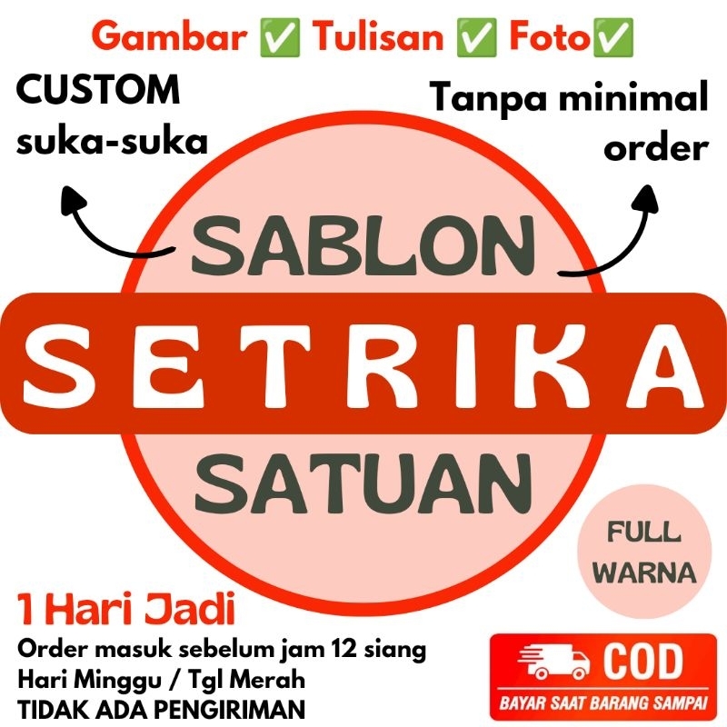 Sablon Setrika Custom Sablon DTF Setrika Satuan Siap Press