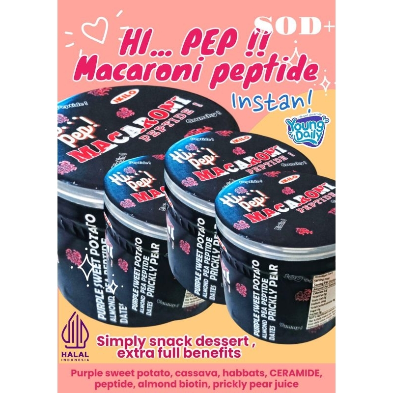 

Young daily 6 pack Macaroni peptide Snack sehat SOD+