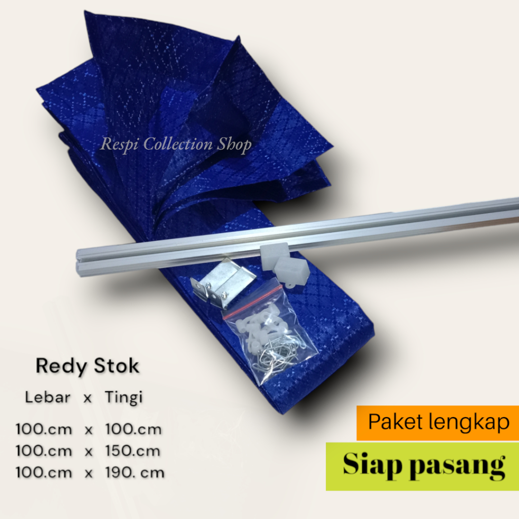 gorden tirai jendela 1 paket lengkap siap pasang | gorden pintu 1 paket lengkap | gorden polos murah