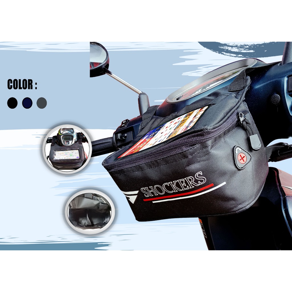 Tas Motor Shockers Stand phone Holder HP Dashbag Tankbag Kapasitas besar Selempang Waterproof Nmax