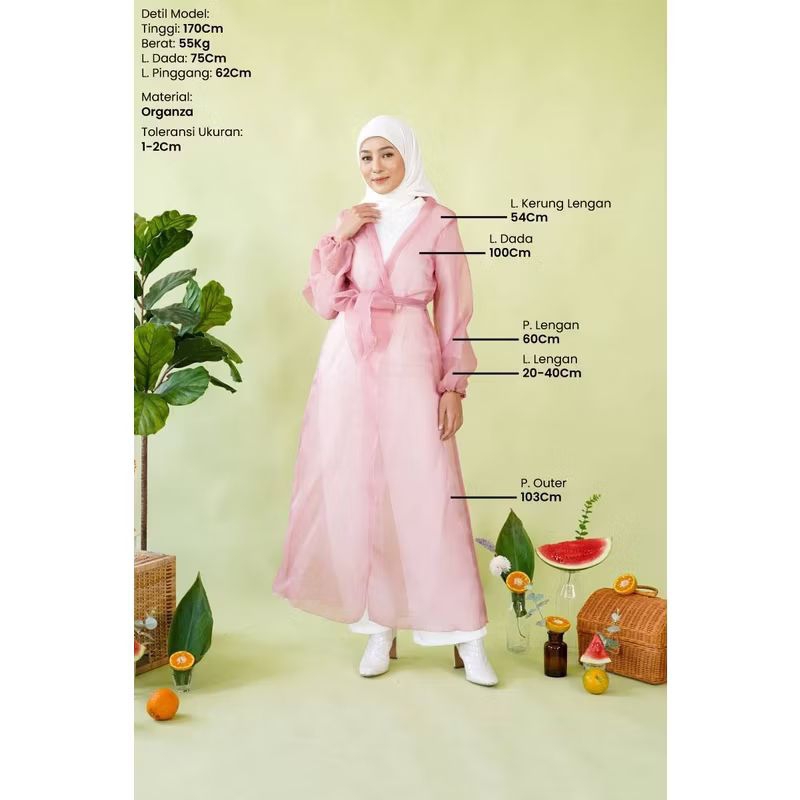 [PRELOVED] OUTER ORGANZA TANAKA | LONG OUTER