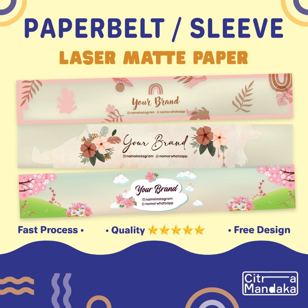 

Paper Belt Custom | Packaging Sleeve Free Design | Label Hampers | Paper Sleeve | Label Segel Box